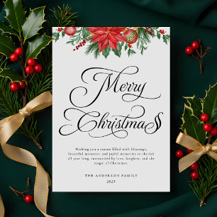 Festive Grüne Script Typografie Frohe Weihnachten