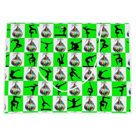 FESTIVE GYMNASTICS CHRISTMAS DESIGN GROßE GESCHENKTÜTE (Vorderseite)