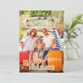 Festive Happy Holidays Greeting Card (Stehend Vorderseite)