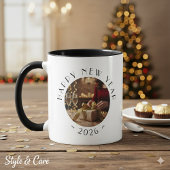 Festive Happy New Year Custom Photo Text Party Tasse