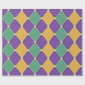 Festive Harlequin Diamond Pattern Geschenkpapier (Flach)
