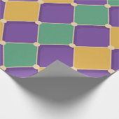 Festive Harlequin Diamond Pattern Geschenkpapier (Ecke)