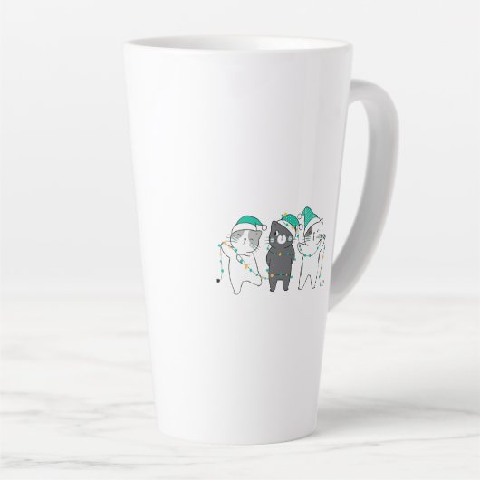 festive hats, Christmas lights Milchtasse (Rechte Ecke)