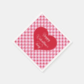 Festive Herzen Frohen Valentinstag Servietten (Ecke)