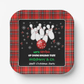 Festive Holiday Bowling  Pappteller (Vorderseite)