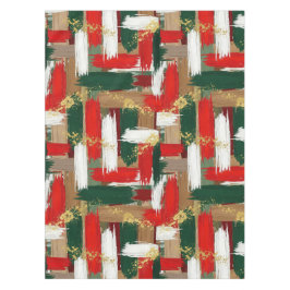 Festive holiday brush plaid  tischdecke