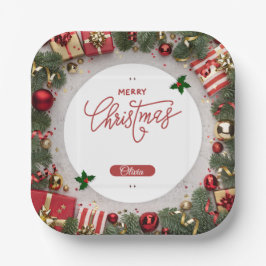 Festive Holiday Celebration Party Design Pappteller