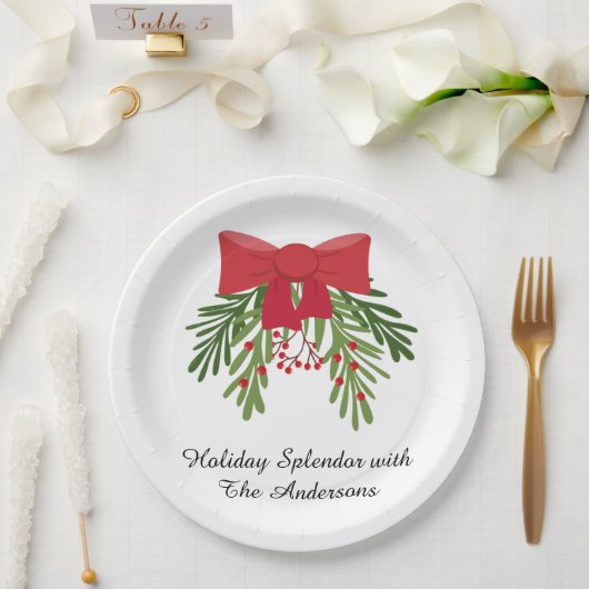 Festive Holiday Dining Décor Pappteller (Hochzeit)