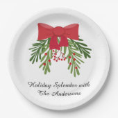 Festive Holiday Dining Décor Pappteller (Vorderseite)