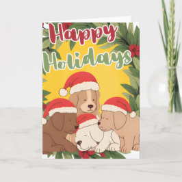 Festive Holiday Folded Greeting Card Karte
