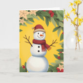 Festive Holiday Folded Greeting Card Karte (Gelbe Blume)