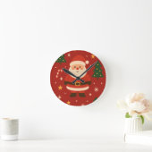 Festive Holiday Glow Runde Wanduhr (Zuhause)