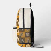Festive Holiday Grid Pattern Bedruckter Rucksack (Rechts)