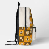 Festive Holiday Grid Pattern Bedruckter Rucksack (Links)