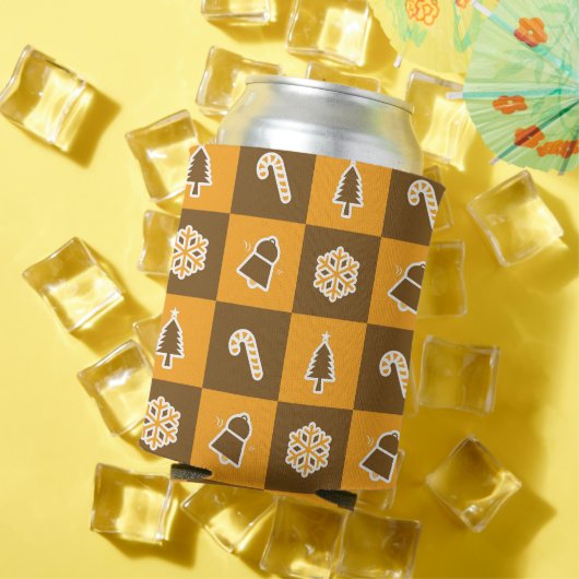 Festive Holiday Grid Pattern Dosenkühler (In Situ Sommer)
