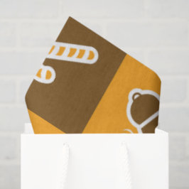 Festive Holiday Grid Pattern Seidenpapier