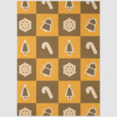 Festive Holiday Grid Pattern Seidenpapier (Vorderseite)