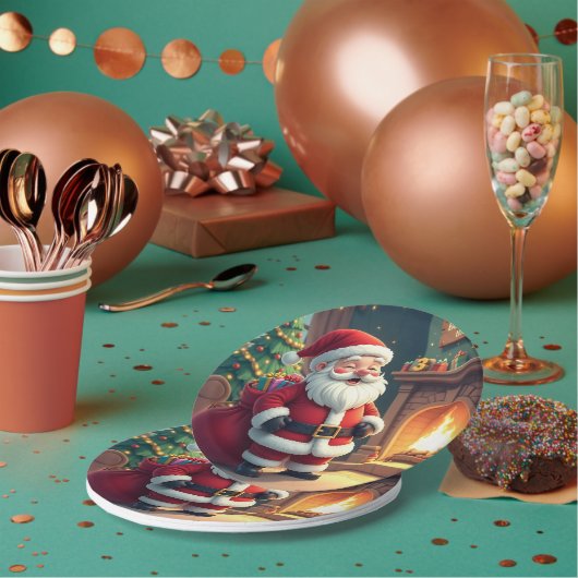 Festive Holiday Home Accent - Christmas Decorative Pappteller (Multi)