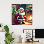 Festive Holiday Home Accent - Christmas Decorative Poster (Heimbüro)