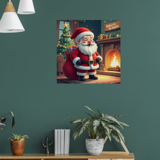 Festive Holiday Home Accent - Christmas Decorative Poster (Wohnzimmer 1)