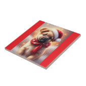 Festive Holiday Puppy Fliese (Seite)