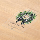 Festive Holiday Wreath Merry Christmas Non-Photo Acryleinladungen (Ablage )