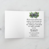 Festive Holiday Wreath Merry Christmas Non-Photo Karte (Innenseite)