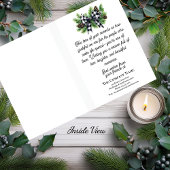 Festive Holiday Wreath Merry Christmas Non-Photo Karte