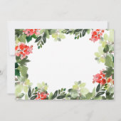 Festive Holly Berry Tree HOLIDAY CHRISTMAS EVE Einladung (Rückseite)