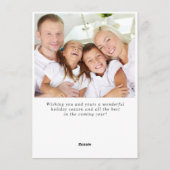 Festive Holly Berry Wreath Weihnachtsgrüßen Feiertagskarte (Rückseite)