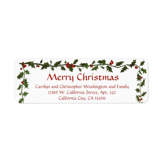 Festive Holly Greenery Einfache Weihnachtsfeier (Vorne)