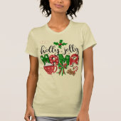 Festive Holly Jolly Mama Christmas Vibe T-Shirt (Vorderseite)