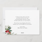 Festive Holly Pattern Frohe Weihnachten Foto (Rückseite)