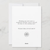 Festive Holly Wreath Weihnachtsgrüßen Feiertagskarte (Rückseite)