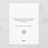 Festive Holly Wreath Weihnachtsgrüßen Feiertagskarte (Rückseite)