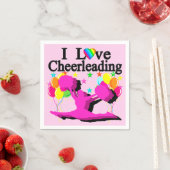 FESTIVE I LIEBE CHEERLEADPAPIER SERVIETTE (Beispiel)