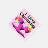 FESTIVE I LIEBE CHEERLEADPAPIER SERVIETTE (Ecke)