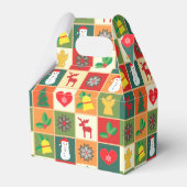 Festive Icons Gable Christmas Favor Box Geschenkschachtel (Rückseite)