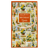 Festive Italian Pattern Small  Kleine Geschenktüte (Rückseite)