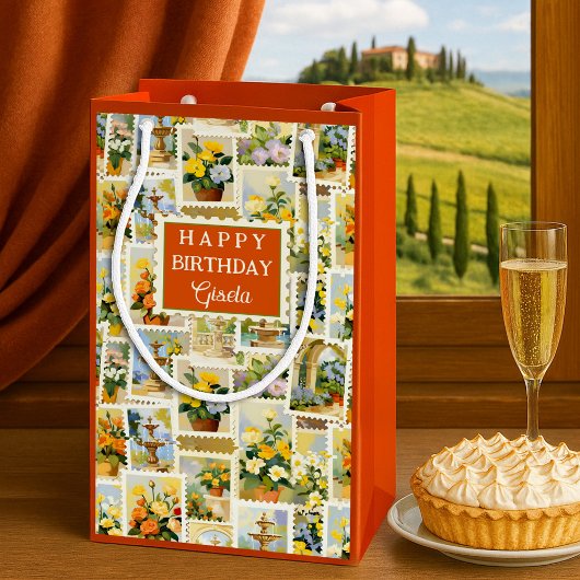 Festive Italian Pattern Small  Kleine Geschenktüte