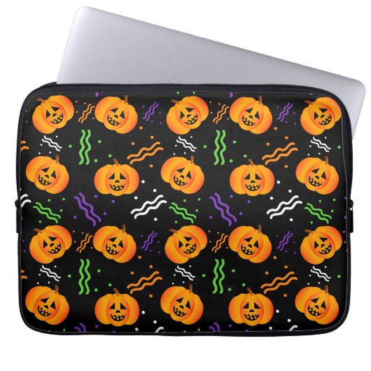 Festive Jack-O'-Lantern Laptopschutzhülle (Vorderseite)