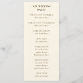 Festive Japanese Blossom Wedding Program Programm (Rückseite)