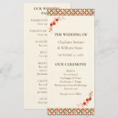 Festive Japanese Blossom Wedding Program Programm (Vorne/Hinten)