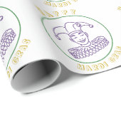 Festive Jester - Mardi Gras - Carnival Celebration Geschenkpapier (Rolleneckpunkt)