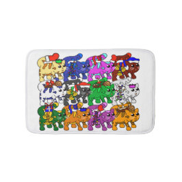 Festive Jolly Meowy Weihnachtskatzen Badematte