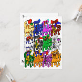 Festive Jolly Meowy Weihnachtskatzen Karte (Vorderseite/Rückseite Beispiel)