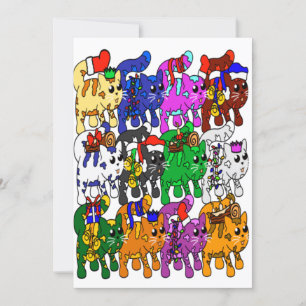 Festive Jolly Meowy Weihnachtskatzen Karte