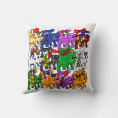 Festive Jolly Meowy Weihnachtskatzen Kissen (Rückseite)