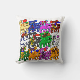Festive Jolly Meowy Weihnachtskatzen Kissen