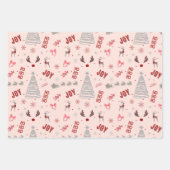 Festive Joy Christmas – Santa, Reindeer & Ho Ho Ho Geschenkpapier Set (Vorderseite 2)